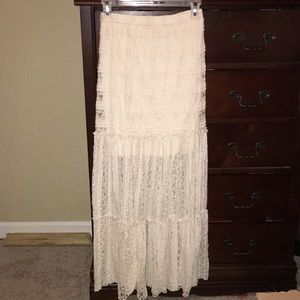 Lace maxi skirt